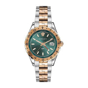  Shop Authentic Versace Hellenyium GMT Green Dial Two Tone Steel Strap Watch for Men - V11050015 - Luxxuri