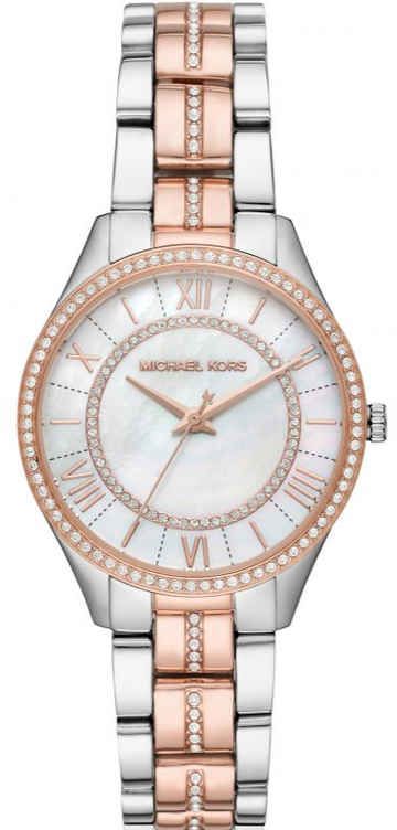 Shop Authentic Michael Kors Lauryn Mother of Pearl Dial Two Tone Steel Strap Watch For Women - MK3979 - Luxxuri