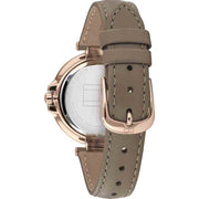  Shop Authentic Tommy Hilfiger Angela Quartz Silver Dial Brown Leather Strap Watch for Women - 1782125 - Luxxuri
