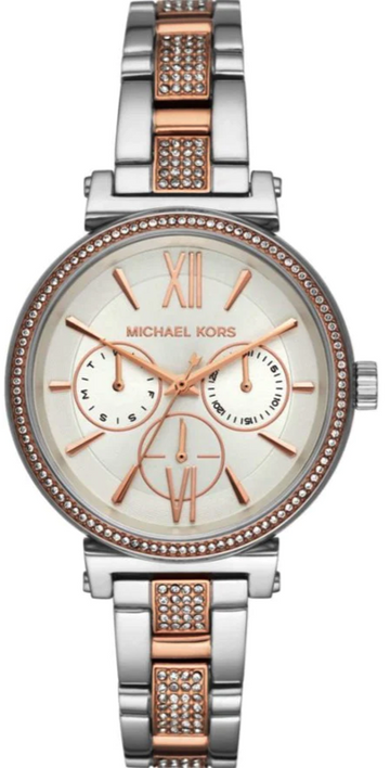  Shop Authentic Michael Kors Sofie Chronograph White Dial Two Tone Steel Strap Watch For Women - MK4353 - Luxxuri