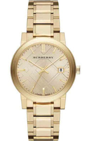  Shop Authentic Burberry The City Gold Dial Gold Steel Strap Watch for Women - BU9033 - Luxxuri
