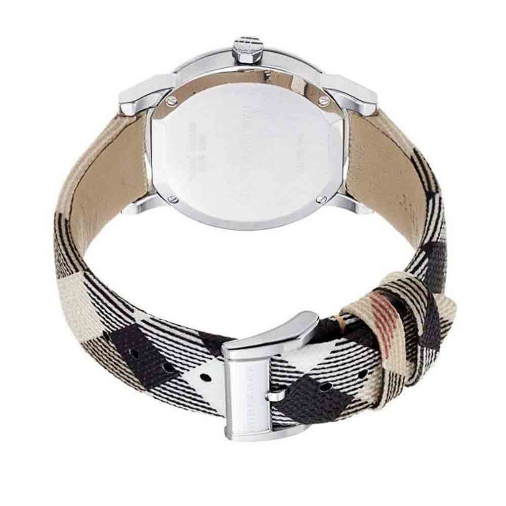  Shop Authentic Burberry The City Smoke Dial Checked Brown Leather Strap Watch for Men - BU9358 - Luxxuri