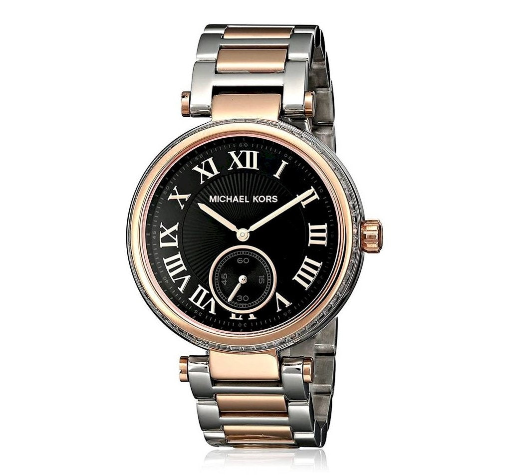  Shop Authentic Michael Kors Skylar Black Dial Two Tone Steel Strap Watch for Women - MK5957 - Luxxuri
