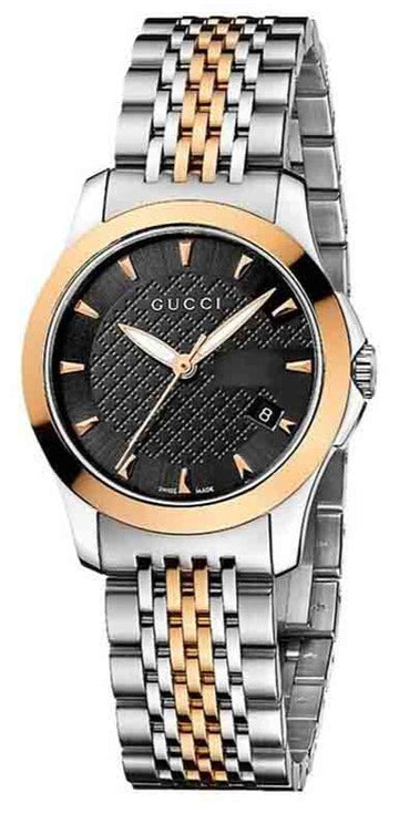  Shop Authentic Gucci G Timeless Black Dial Two Tone Steel Strap Watch For Women - YA126512 - Luxxuri