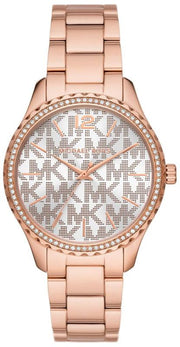  Shop Authentic Michael Kors Layton Three Hand Silver Dial Rose Gold Steel Strap Watch For Women - MK7297 - Luxxuri
