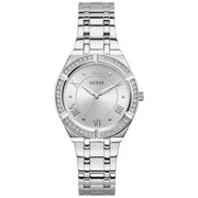  Shop Authentic Guess Cosmo Diamonds Silver Dial Silver Steel Strap Watch For Women - GW0033L1 - Luxxuri
