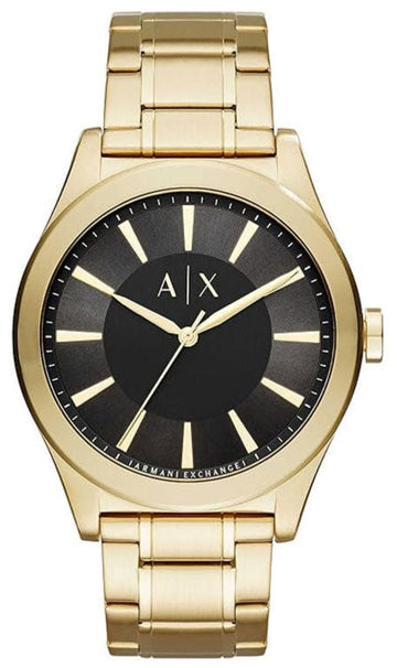  Shop Authentic Armani Exchange Nico Analog Black Dial Gold Steel Strap Watch For Men - AX2328 - Luxxuri