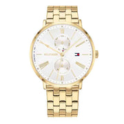  Shop Authentic Tommy Hilfiger Jenna Quartz White Dial Gold Steel Strap Watch for Women - 1782069 - Luxxuri