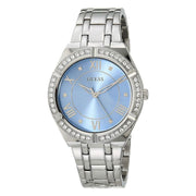  Shop Authentic Guess Cosmo Diamonds Blue Dial Silver Steel Strap Watch for Women - GW0033L5 - Luxxuri