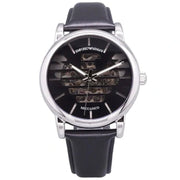  Shop Authentic Emporio Armani Analog Automatic Black Dial Black Leather Strap Watch For Men - AR60040 - Luxxuri