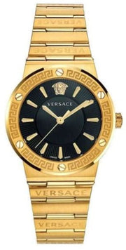  Shop Authentic Versace Greca Black Dial Gold Steel Strap Watch for Women - VEVH00820 - Luxxuri