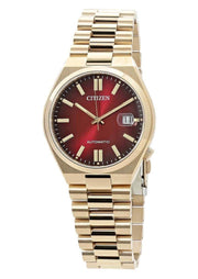  Shop Authentic Citizen Tsuyosa Automatic Red Dial Gold Steel Strap Watch For Men - NJ0153-82X - Luxxuri