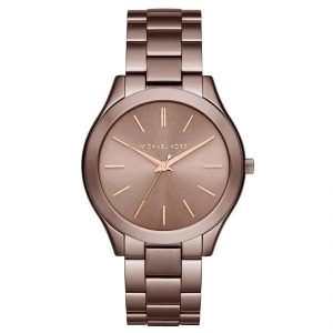  Shop Authentic Michael Kors Runway Quartz Brown Dial Brown Steel Strap Watch For Women - MK3418 - Luxxuri