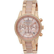  Shop Authentic Michael Kors Ritz Chronograph Rose Gold Dial Rose Gold Steel Strap Watch for Women - MK6077 - Luxxuri