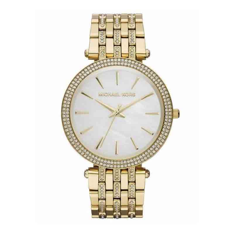  Shop Authentic Michael Kors Darci Mother of Pearl Dial Gold Steel Strap Watch for Women - MK3219 - Luxxuri