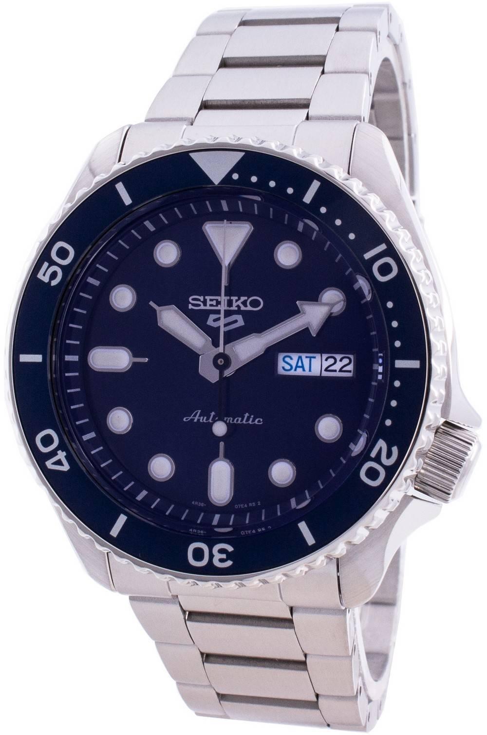  Shop Authentic Seiko 5 Sports Automatic Analog Blue Dial Silver Steel Strap Watch For Men - SRPD51K1 - Luxxuri