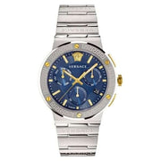  Shop Authentic Versace Greca Quartz Blue Dial Silver Steel Strap Watch For Men - VEZ900221 - Luxxuri