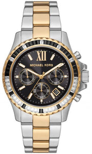  Shop Authentic Michael Kors Everest Chronograph Black Dial Two Tone Steel Strap Watch For Women - MK7209 - Luxxuri