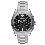  Shop Authentic Emporio Armani Federico Chronograph Black Dial Silver Steel Strap Watch For Men - AR11560 - Luxxuri