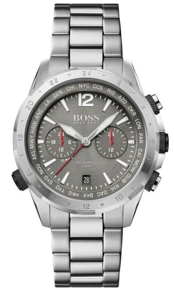  Shop Authentic Hugo Boss Nomad Grey Dial Silver Steel Strap Watch for Men - 1513774 - Luxxuri