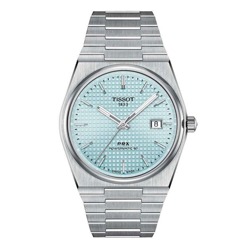  Shop Authentic Tissot PRX Powermatic 80 Ice Blue Tiffany Dial Silver Steel Strap Watch for Men - T137.407.11.351.00 - Luxxuri
