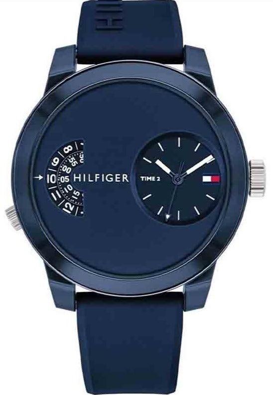  Shop Authentic Tommy Hilfiger Denim Blue Dial Blue Rubber Strap Watch for Men - 1791556 - Luxxuri