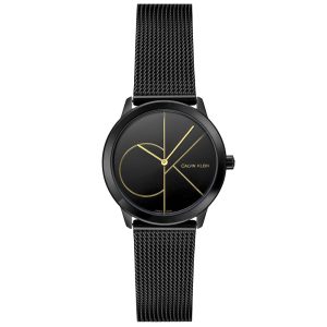  Shop Authentic Calvin Klein Minimal Black Dial Black Mesh Bracelet Watch for Men - K3M214X1 - Luxxuri
