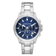  Shop Authentic Michael Kors Grayson Chronograph Blue Dial Silver Steel Strap Watch For Men - MK9107 - Luxxuri
