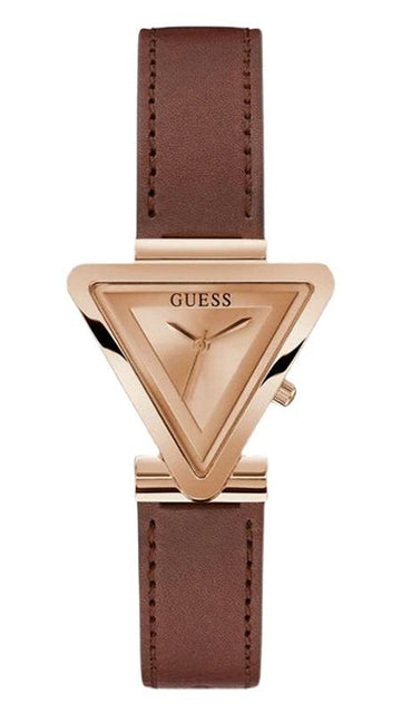  Shop Authentic Guess Fame Quartz Rose Gold Dial Brown Leather Strap Watch For Women - GW0548L2 - Luxxuri