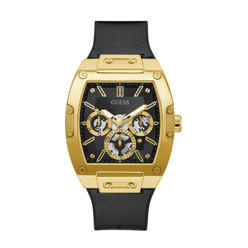  Shop Authentic Guess Phoenix Multifunction Black Dial Black Leather Strap Watch for Men - GW0202G1 - Luxxuri