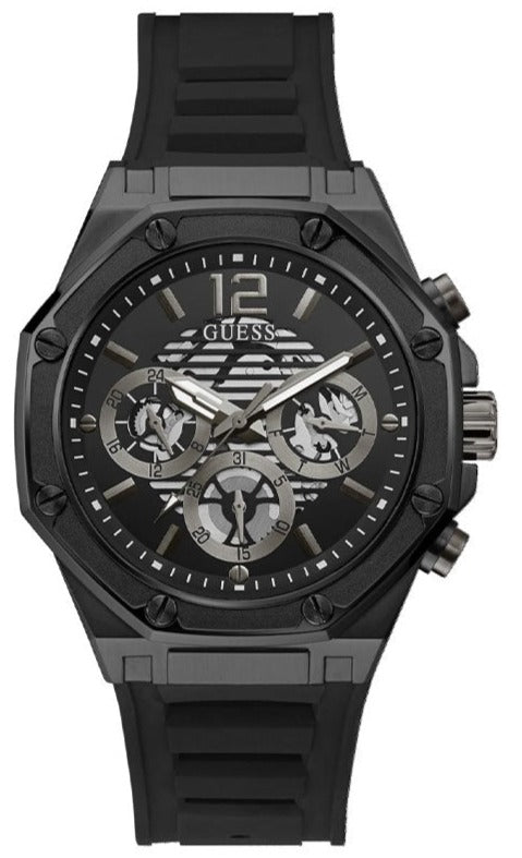  Shop Authentic Guess Momentum Black Dial Black Rubber Strap Watch for Men - GW0263G4 - Luxxuri