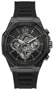  Shop Authentic Guess Momentum Black Dial Black Rubber Strap Watch for Men - GW0263G4 - Luxxuri