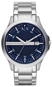  Shop Authentic Armani Exchange Hampton Chronograph Blue Dial Silver Steel Strap Watch For Men - AX2132 - Luxxuri