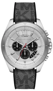  Shop Authentic Michael Kors Brecken Chronograph Silver Dial Grey Leather Strap Watch For Men - MK8922 - Luxxuri
