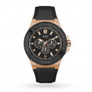  Shop Authentic Guess Force Analog Black Dial Black Leather Strap Watch For Men - W0674G6 - Luxxuri