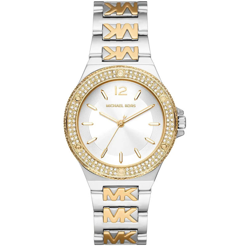  Shop Authentic Michael Kors Lennox Three Hand Silver Dial Two Tone Steel Strap Watch For Women - MK7338 - Luxxuri