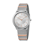  Shop Authentic Calvin Klein Minimal Silver Dial Silver Mesh Strap Watch For Men - K3M521Y6 - Luxxuri