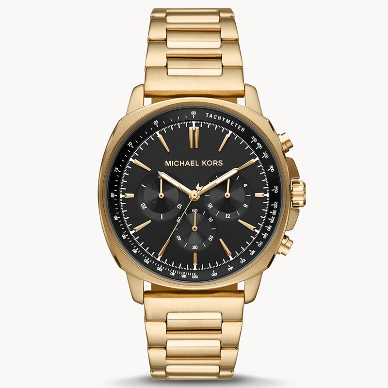  Shop Authentic Michael Kors Sullivan Quartz Black Dial Gold Steel Strap Watch For Men - MK8969 - Luxxuri