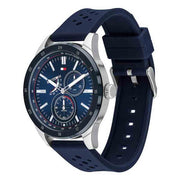  Shop Authentic Tommy Hilfiger Austin Quartz Blue Dial Blue Rubber Strap Watch for Men - 1791635 - Luxxuri