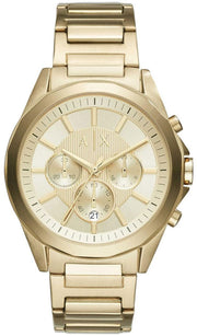  Shop Authentic Armani Exchange Drexler Chronograph Gold Dial Gold Steel Strap Watch For Men - AX2602 - Luxxuri