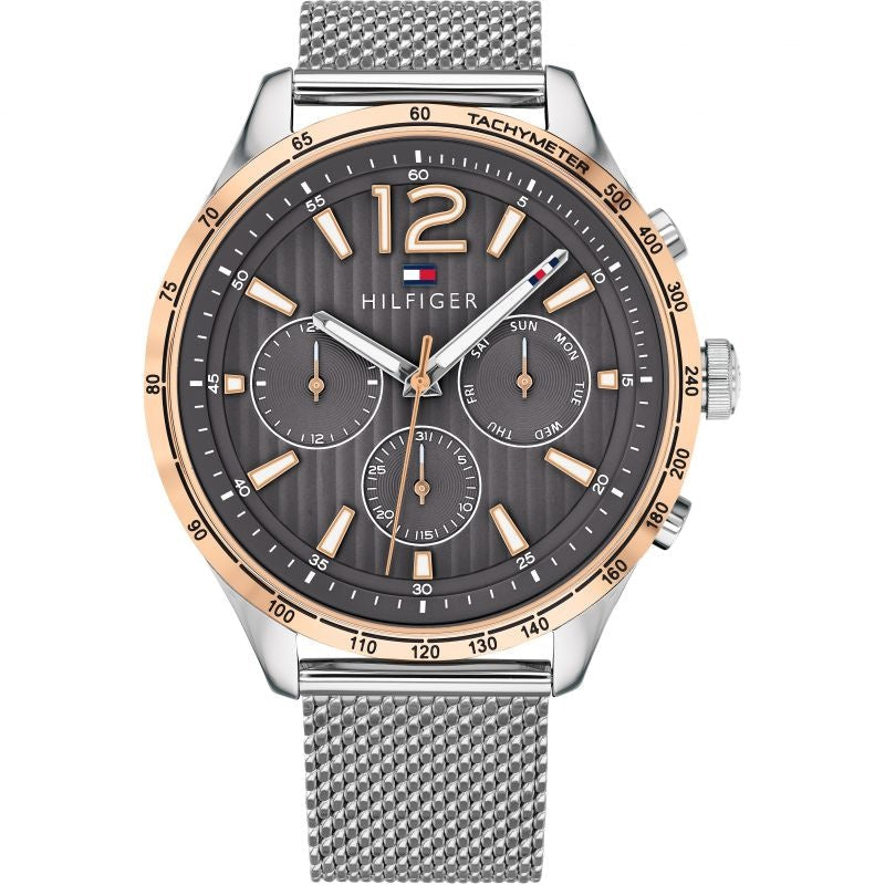  Shop Authentic Tommy Hilfiger Gavin Chronograph Quartz Grey Dial Silver Mesh Bracelet Watch for Men - 1791466 - Luxxuri