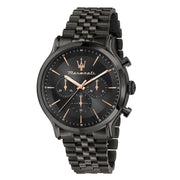  Shop Authentic Maserati Epoca Limited Edition Chronograph Black Dial Black Steel Strap Watch For Men - R8873618019 - Luxxuri