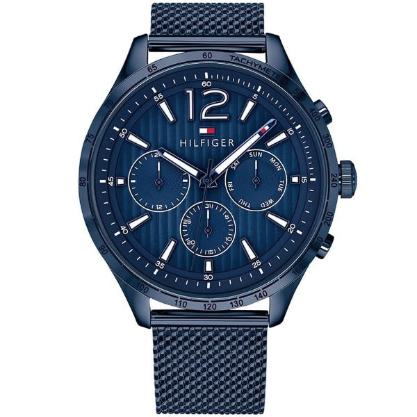  Shop Authentic Tommy Hilfiger Gavin Chronograph Blue Dial Blue Mesh Bracelet Watch for Men - 1791471 - Luxxuri