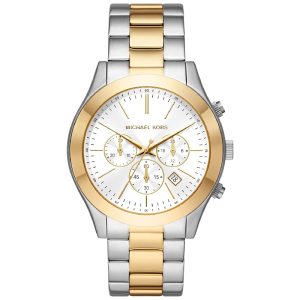 Shop Authentic Michael Kors Slim Runway Chronograph White Dial Two Tone Steel Strap Watch For Women - MK8986 - Luxxuri