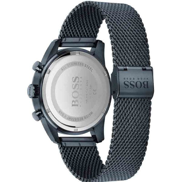  Shop Authentic Hugo Boss Skymaster Chronograph Blue Dial Blue Mesh Bracelet Watch for Men - 1513836 - Luxxuri