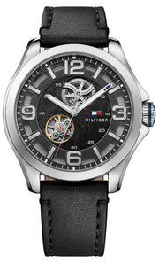  Shop Authentic Tommy Hilfiger Bruce Analog Black Dial Black Leather Strap Watch for Men - 1791279 - Luxxuri