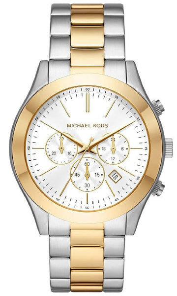  Shop Authentic Michael Kors Slim Runway Chronograph White Dial Two Tone Steel Strap Watch For Women - MK8986 - Luxxuri