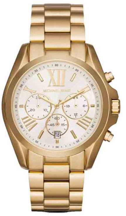  Shop Authentic Michael Kors Bradshaw Chronograph White Dial Gold Steel Strap Watch For Women - MK6266 - Luxxuri