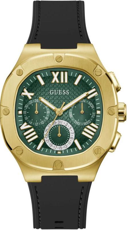  Shop Authentic Guess Headliner Multifunction Green Dial Black Silicone Strap Watch For Men - GW0571G3 - Luxxuri