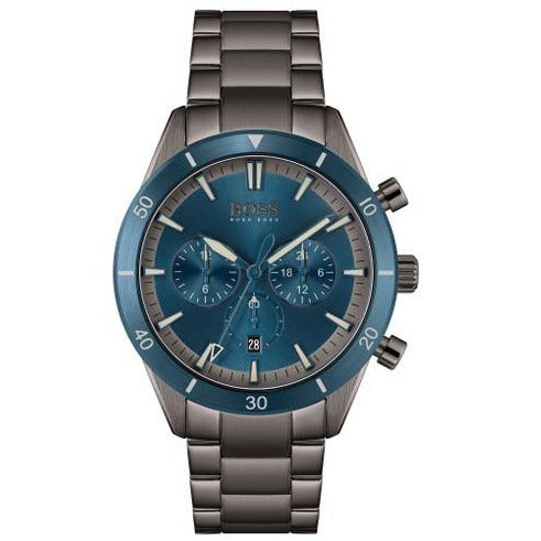  Shop Authentic Hugo Boss Santiago Blue Dial Grey Steel Strap Watch for Men - 1513863 - Luxxuri